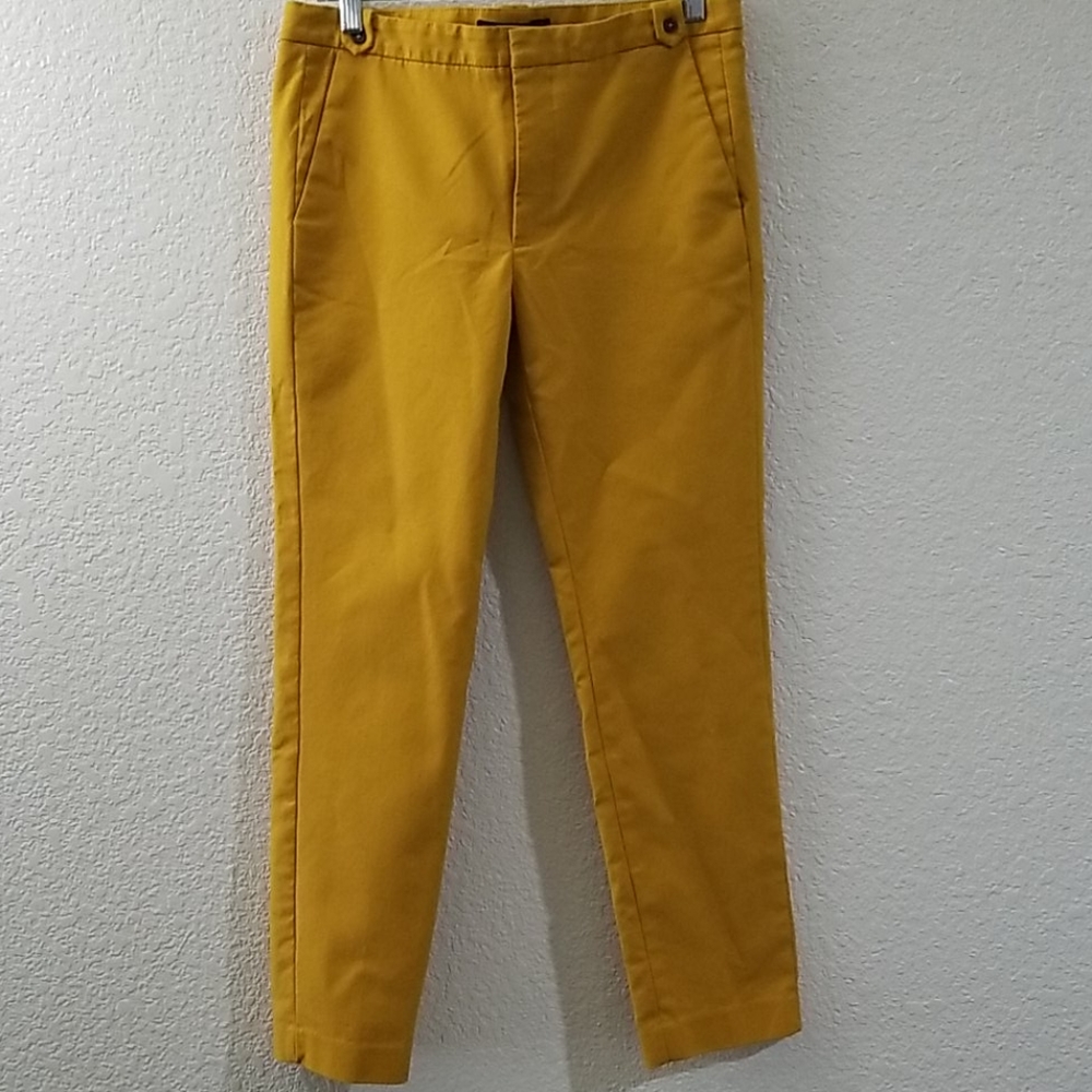 ZARA'S mustard yellow ankle pants